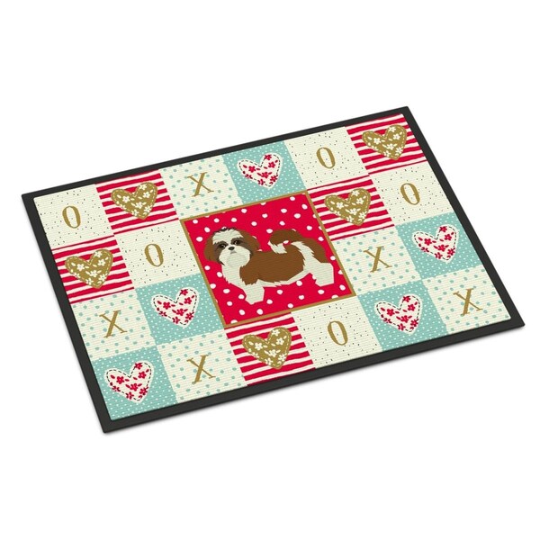 Carolines Treasures 18 x 27 in. Shih Tzu Love Indoor or Outdoor Mat CK5953MAT - main